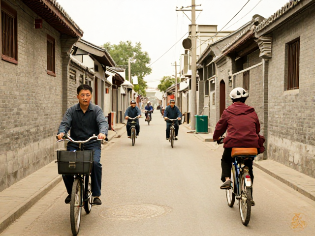 胡同骑行记，穿梭市井岁月，重温工厂职工怀旧出行印记