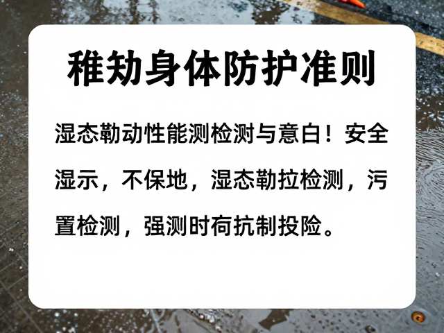 稚嫩身体防护准则,湿态制动性能检测与安全警示说明
