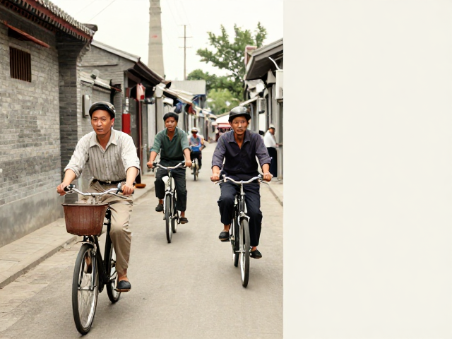 胡同骑行记，穿梭市井岁月，重温工厂职工怀旧出行印记
