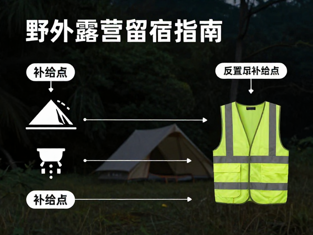 野外露营留宿指南，如何科学设置补给点标注与反光背心安全