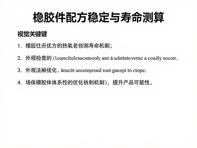 橡胶件配方稳定与寿命测算,外观检查优化损耗,提升产品可靠性