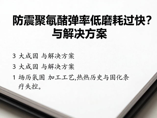 防震聚氨酯回弹率低磨耗过快？3大成因与解决方案