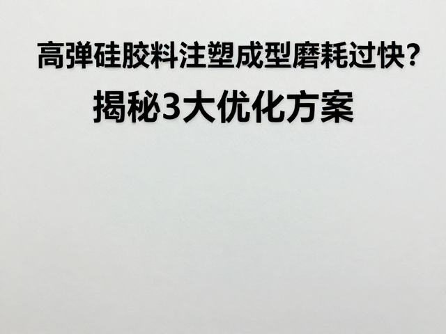 高弹硅胶料注塑成型磨耗过快?揭秘3大优化方案