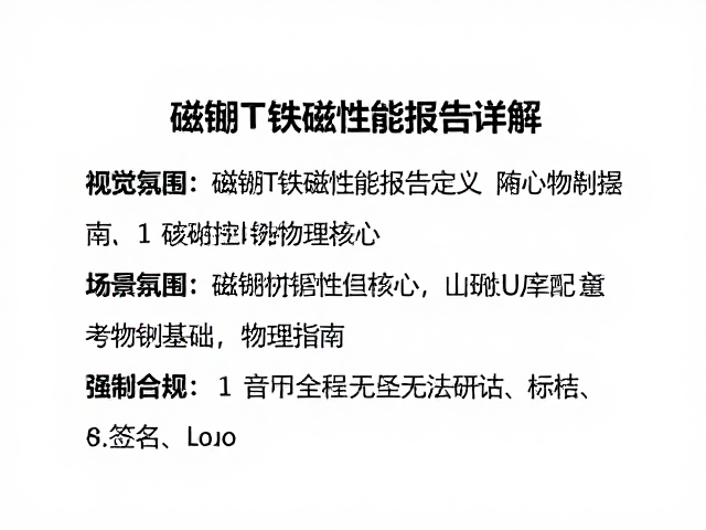 磁钢T铁磁性能报告详解，核心参数解读与选购指南