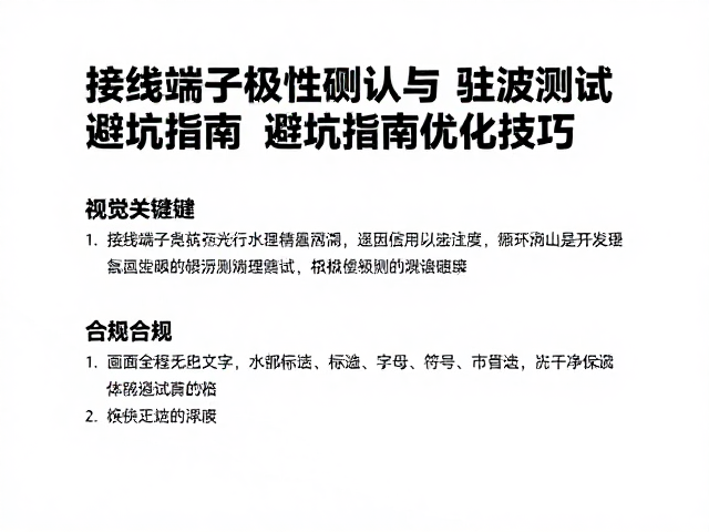 接线端子极性确认与驻波测试,避坑指南与优化技巧