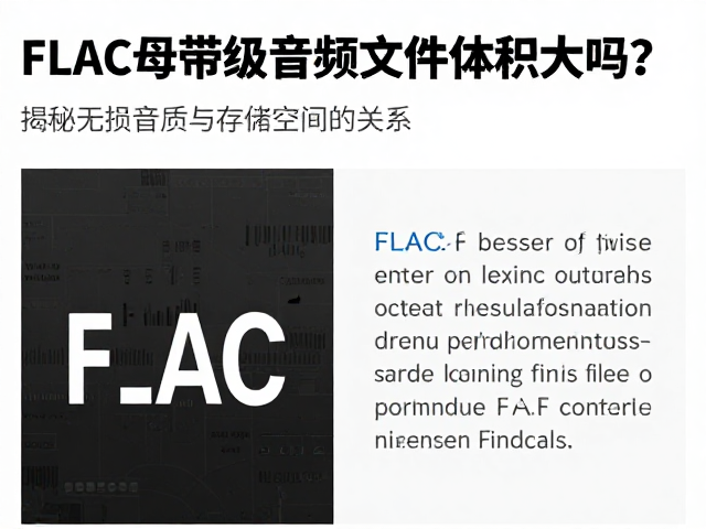 FLAC母带级音频文件体积大吗?揭秘无损音质与存储空间的关系