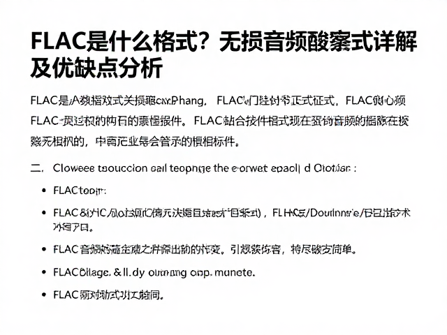 FLAC是什么格式?无损音频封装格式详解及优缺点分析