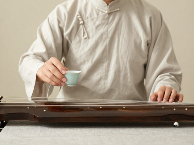 古琴伴茶韵，书画家赠礼茶器，定格人文意境之美