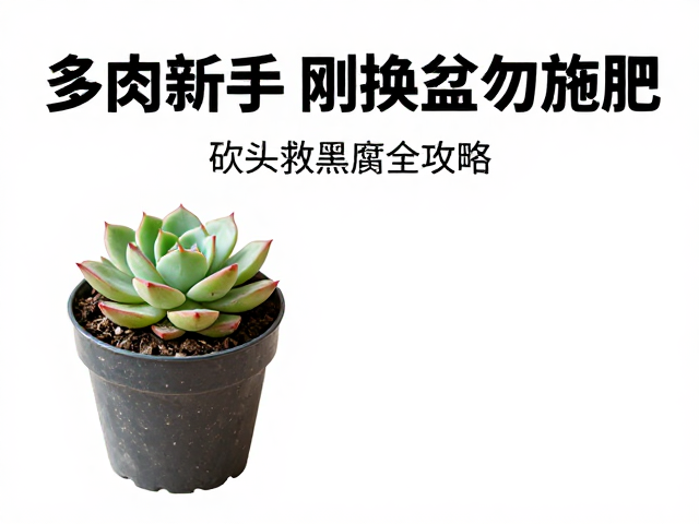 多肉新手避坑，刚换盆勿施肥，砍头救黑腐全攻略