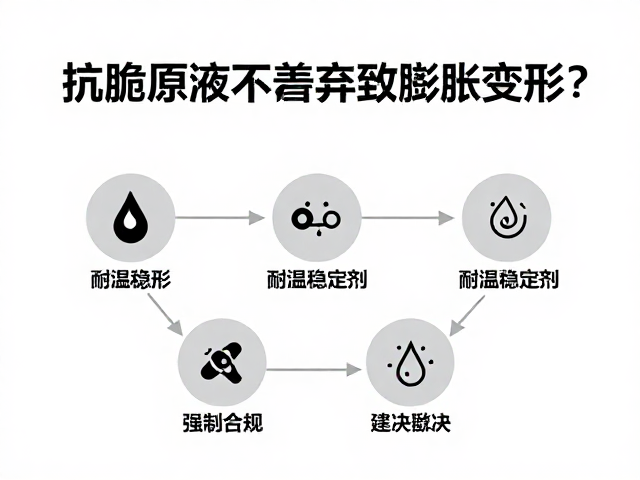 抗脆原液不兼容致膨胀变形?添加耐温稳定剂解决