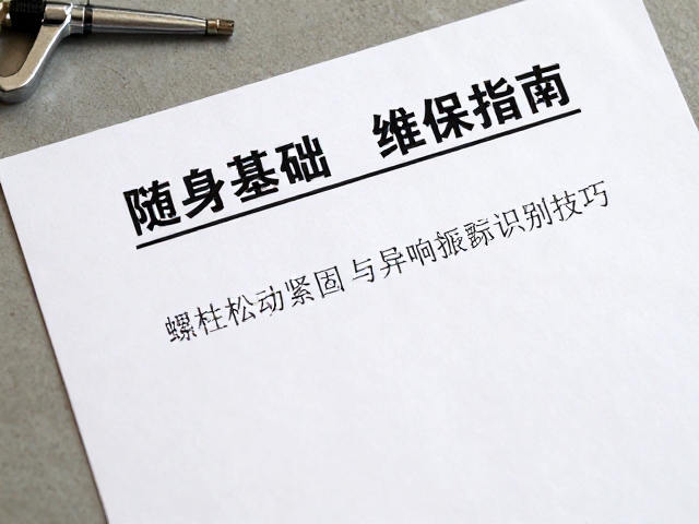 随身基础维保指南，螺栓松动紧固与异响振动识别技巧