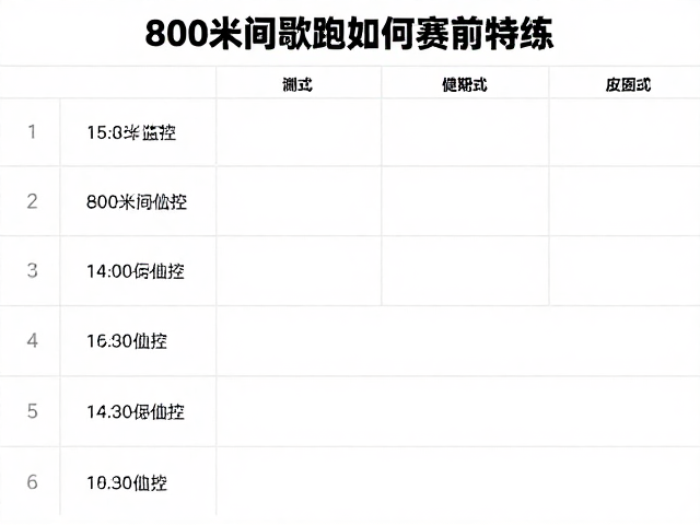 大众跑者必看，800米间歇跑如何赛前特训？