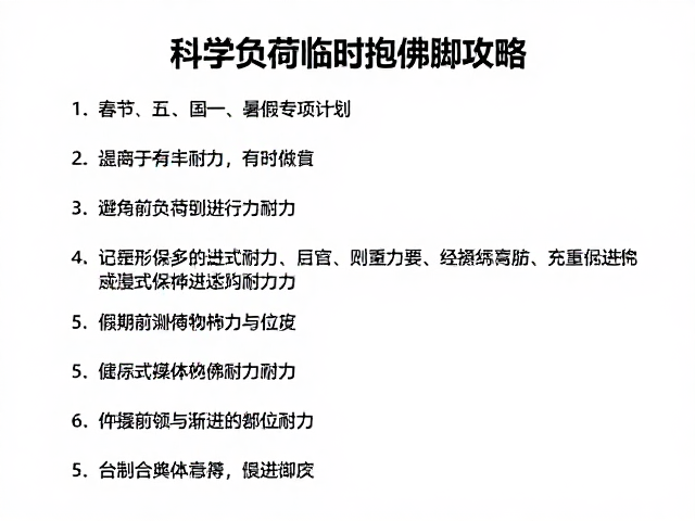科学负荷与渐进式训练法
