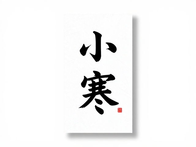 小寒海报设计,手写字体营造传统节日氛围,高质感海报模板分享