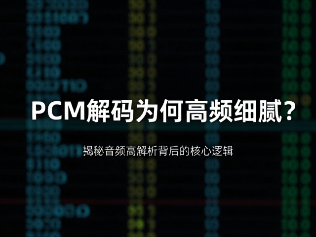 PCM解码为何高频细腻？揭秘音频高解析背后的核心逻辑
