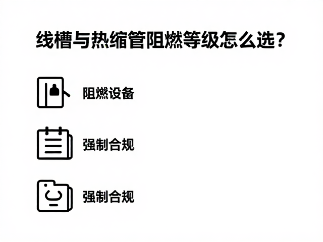 线槽与热缩管阻燃等级怎么选？电工必备避坑指南