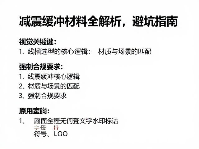 线槽线规怎么选？减震缓冲材料全解析，避坑指南