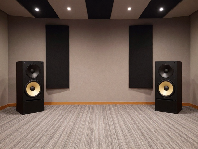 两声道HiFi听音室装修，地毯与天花吸音降噪指南