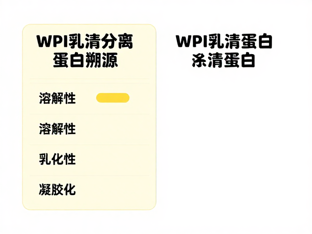 WPI乳清分离蛋白溯源,黄豌豆蛋白与乳清蛋白特性深度对比