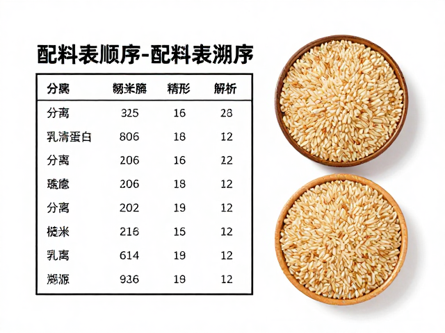 看配料表顺序,分离乳清蛋白溯源与糙米搭配特性解析