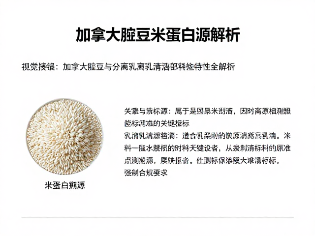 加拿大豌豆与米蛋白溯源,分离乳清原料特性全解析