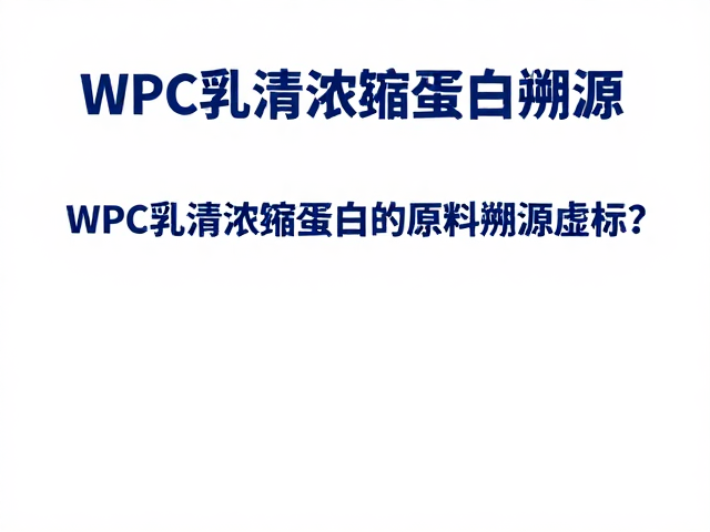 WPC乳清浓缩蛋白溯源，如何识别蛋白含量虚标？