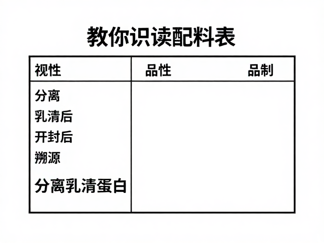 分离乳清蛋白原料溯源与特性，开封后尽快食用，教你识读配料表