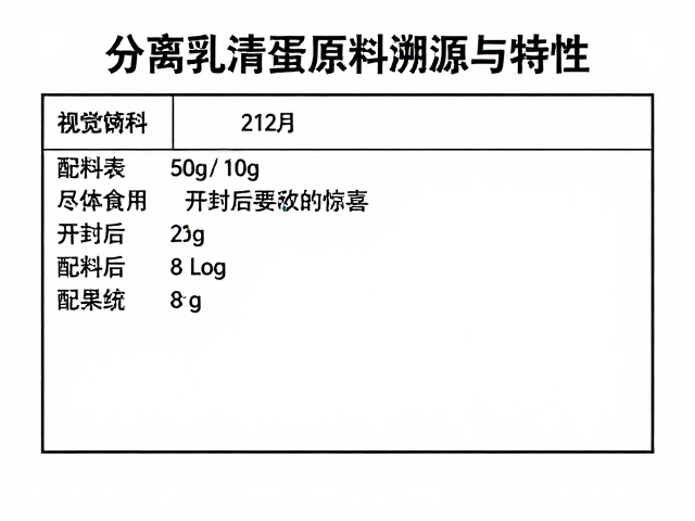 分离乳清蛋白原料溯源与特性,开封后尽快食用,教你识读配料表