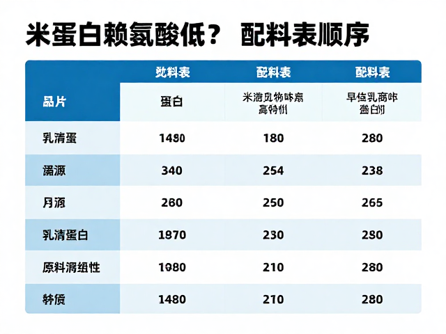 米蛋白赖氨酸低?看配料表顺序,溯源分离乳清蛋白原料特性