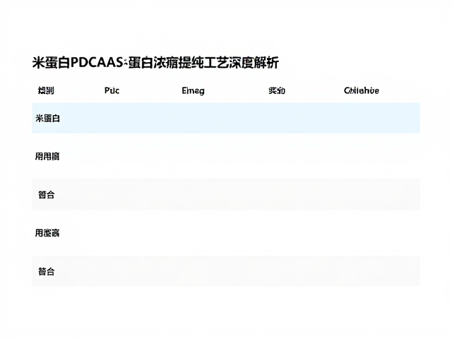 米蛋白PDCAAS评估，蛋白浓缩提纯工艺深度解析