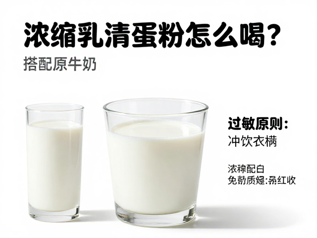浓缩乳清蛋白粉怎么喝？搭配牛奶冲饮指南，过敏原识别