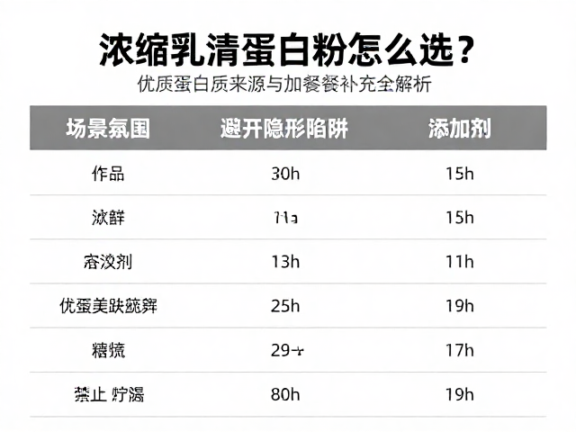 浓缩乳清蛋白粉怎么选?优质蛋白质来源与加餐补充全解析