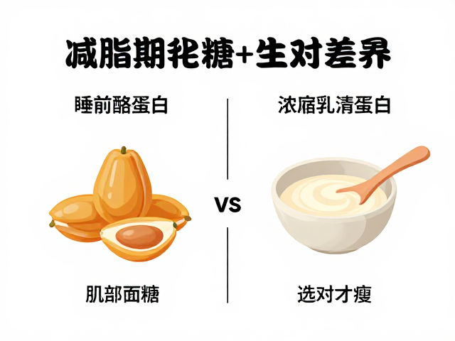 减脂控糖必看，睡前酪蛋白vs浓缩乳清蛋白，选对才瘦