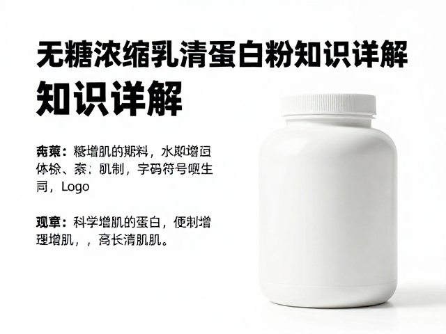 体重管理必看，无糖浓缩乳清蛋白粉知识详解，科学增肌减脂指南