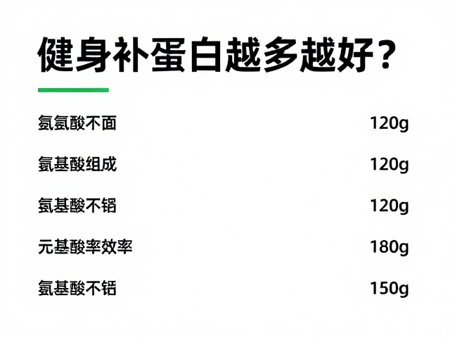 健身补蛋白越多越好？看每份氨基酸组成，精准补充更高效