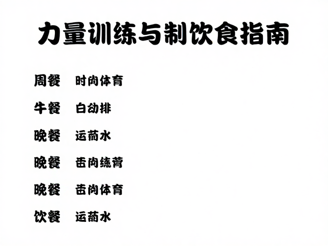 力量健身人群如何控制热量摄入?科学训练与饮食指南