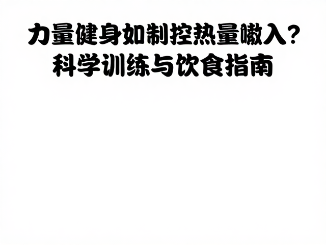 力量健身人群如何控制热量摄入?科学训练与饮食指南