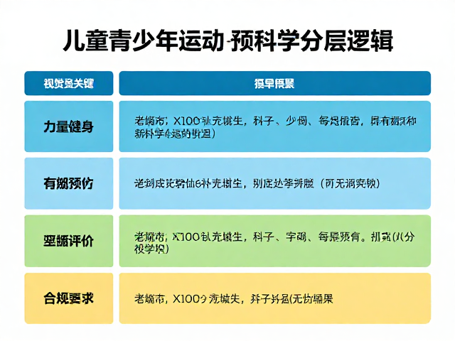 力量健身与有氧塑形,儿童青少年需按需评估补充知识