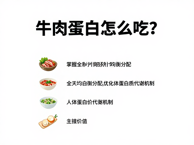 牛肉蛋白怎么吃?掌握全天均衡分配,优化人体蛋白质代谢机制