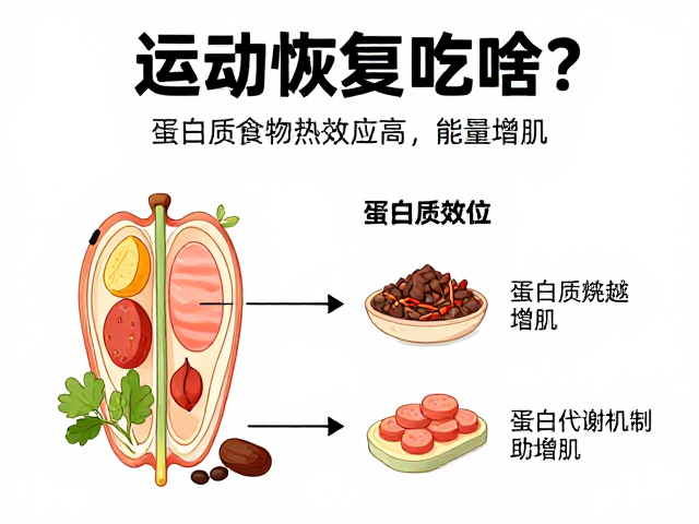 运动恢复吃啥？蛋白质食物热效应高，揭秘代谢机制助增肌