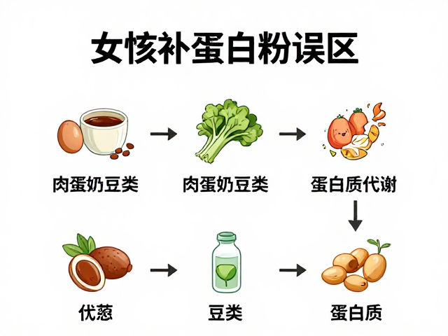 女性补蛋白粉误区,结合肉蛋奶豆类,科学优化蛋白质代谢