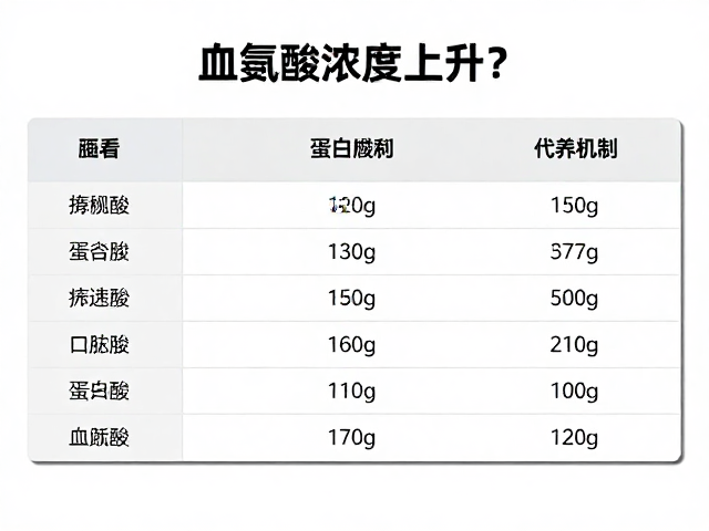 血氨基酸浓度上升?查看营养成分表,看懂蛋白质代谢机制