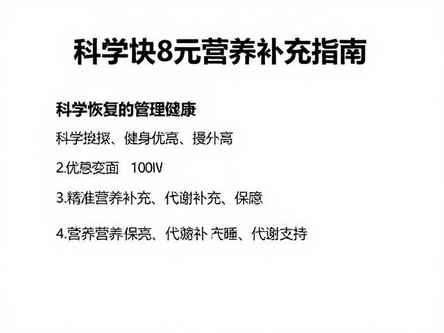 力量健身与慢病人群，训练后科学恢复与营养补充指南