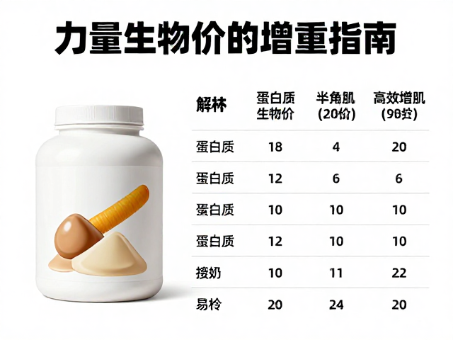 力量健身补什么?解析蛋白质生物价,高效增肌增重指南