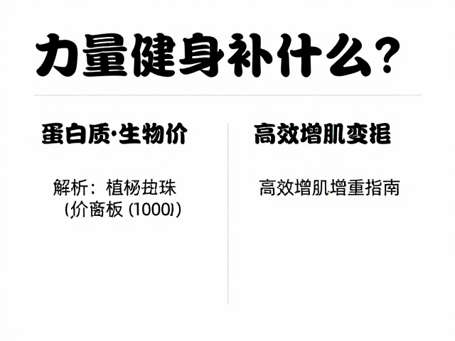 力量健身补什么?解析蛋白质生物价,高效增肌增重指南