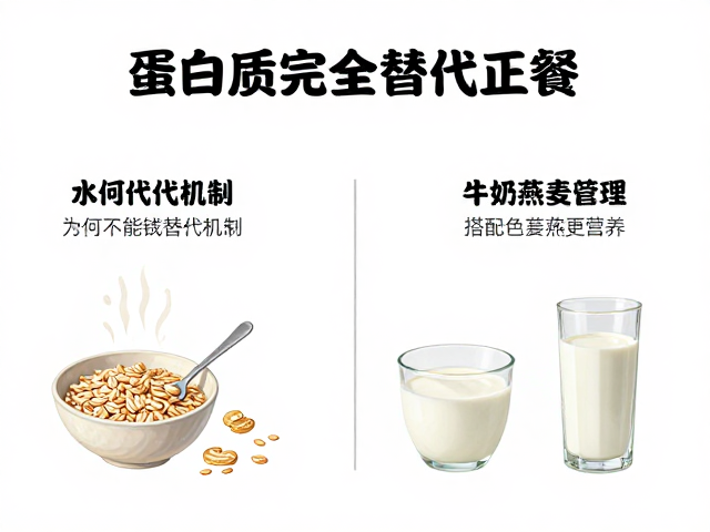 蛋白质代谢机制,为何不能完全替代正餐?搭配牛奶燕麦更营养