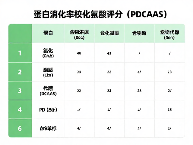 蛋白质来源排序，基于PDCAAS与人体代谢机制的科学指南