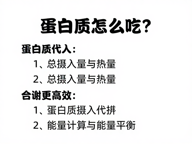 蛋白质怎么吃？关注总摄入量与热量，代谢更高效