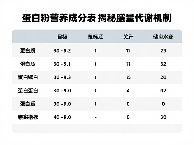 蛋白粉是膳食补充剂?看懂营养成分表,揭秘蛋白质代谢机制
