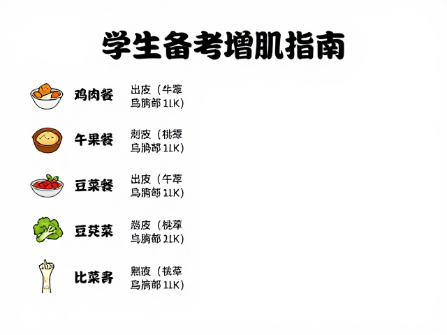 学生备考增肌指南,力量健身人群高效补充知识与食谱